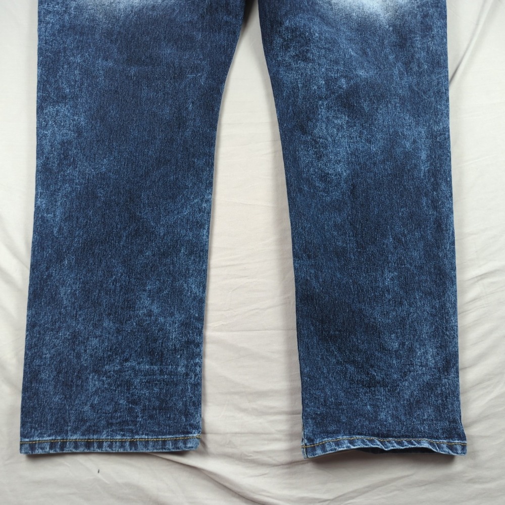 Southpole‎ Jeans Mens 46 Blue Baggy Skater Wide Leg Streetwear Faded Acid Wash - Picture 15 of 16